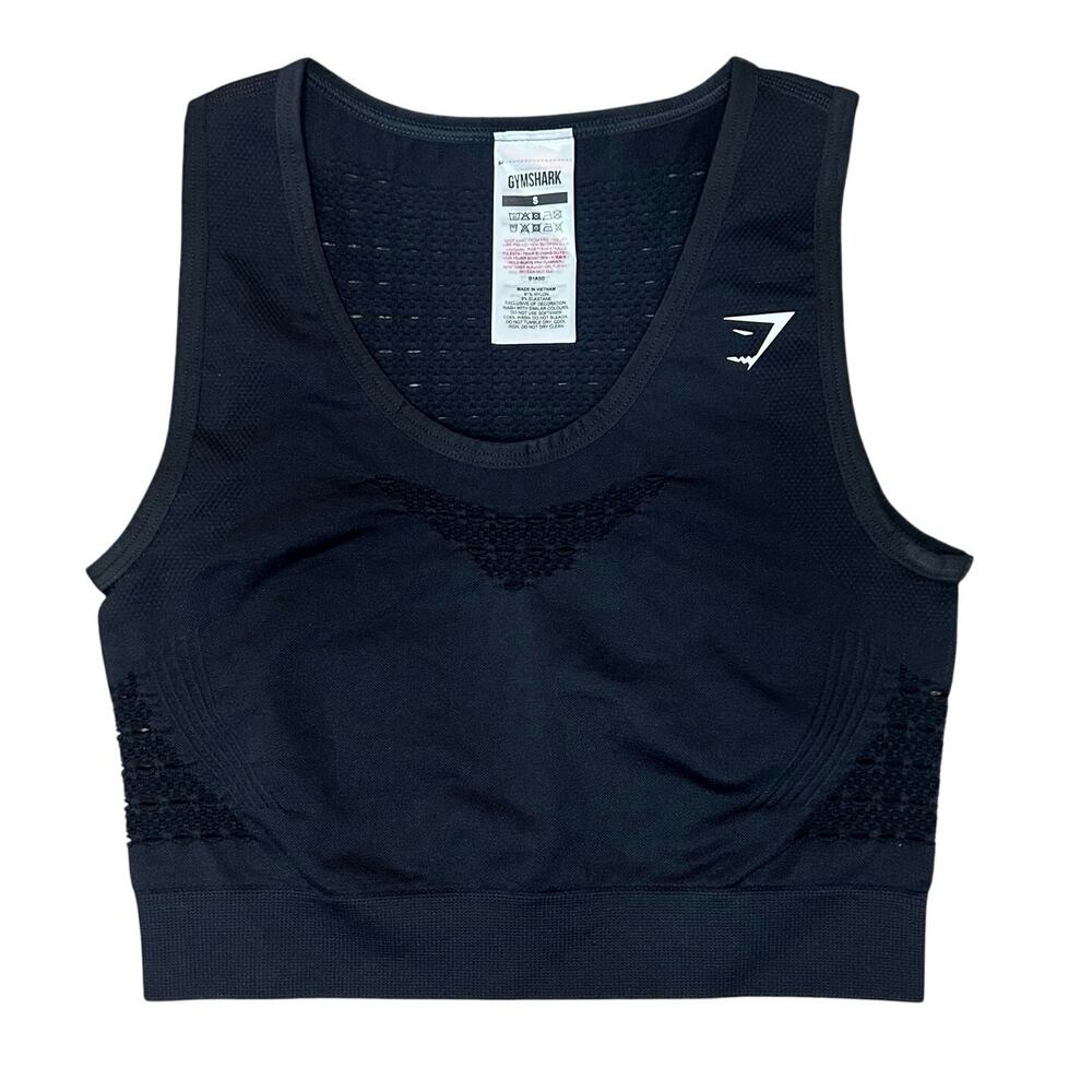 NWOT Gymshark Energy Seamless Crop Top Black Size S